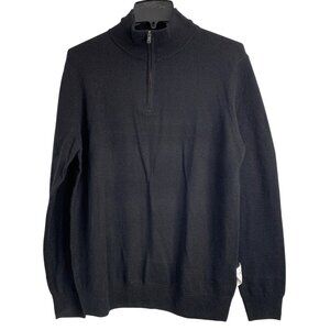 NWT Christian Lacroix Mens Fine Merino Wool 1/4 Zip Pullover Sweater M RD10175